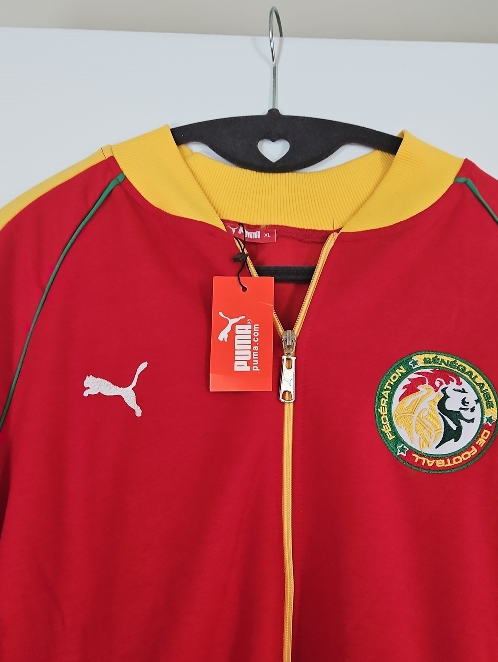 NEW PUMA Senegalese Football Federation Red, Yellow And Green Jacket SIZE XL - Picture 3 of 9